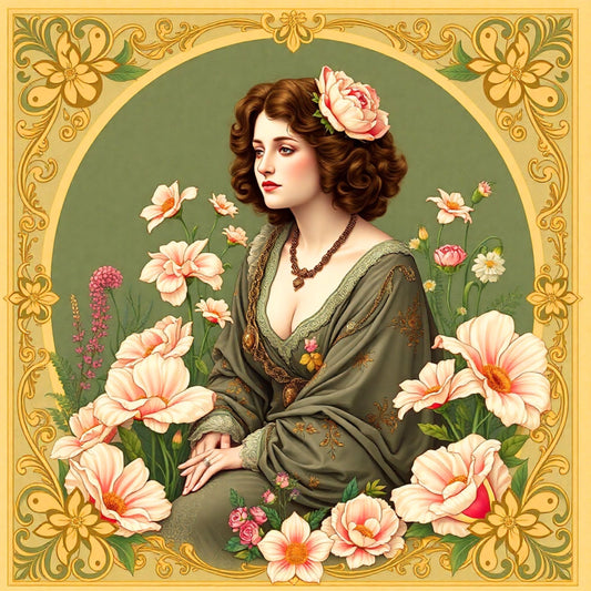 Alphonse Mucha Square Laser Lomo Card