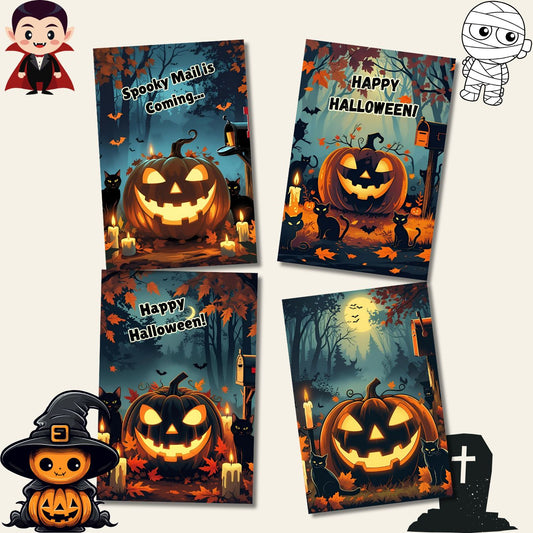 Halloween Laser Postcards -Set B